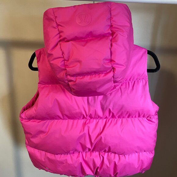 lululemon Wunder Puff Vest Cropped Sonic Pink 4 - Picture 2 of 3